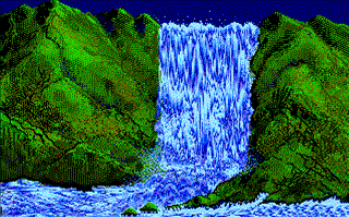 Waterfall demo via NEOchrome for the Atari ST series